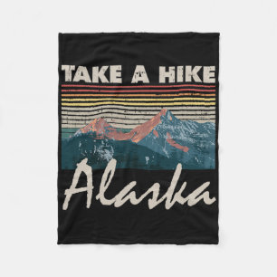 Alaska Souvenir Wandelen Neem Een Wandeling Vintag Fleece Deken