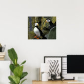Alaska, St. Paul-eiland, de Pribilofs, gehoornde Poster (Thuiskantoor)
