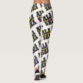 Alaska staat vlag tekstpatroon leggings (Achterkant)