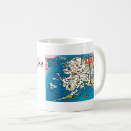 Alaska staatskaart Koffie Mok
