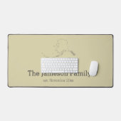 Alaska-staatskaart schetst familie gepersonaliseer bureaumat (Keyboard & Muis)