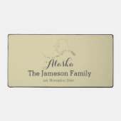 Alaska-staatskaart schetst familie gepersonaliseer bureaumat (Voorkant)