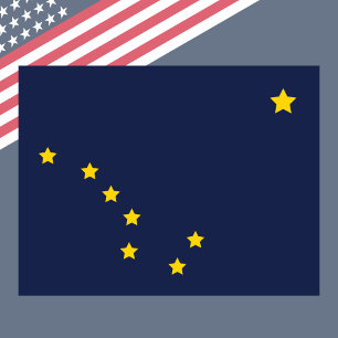 Alaska Staatsvlag Ansichtkaart Grote Beer Poolster Briefkaart