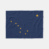Alaska Staatsvlag Fleece Deken (Voorkant (Horizontaal))