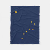 Alaska Staatsvlag Fleece Deken (Voorkant)