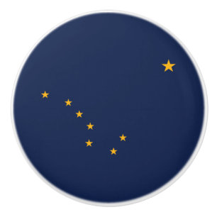 Alaska Staatsvlag Keramische Knop