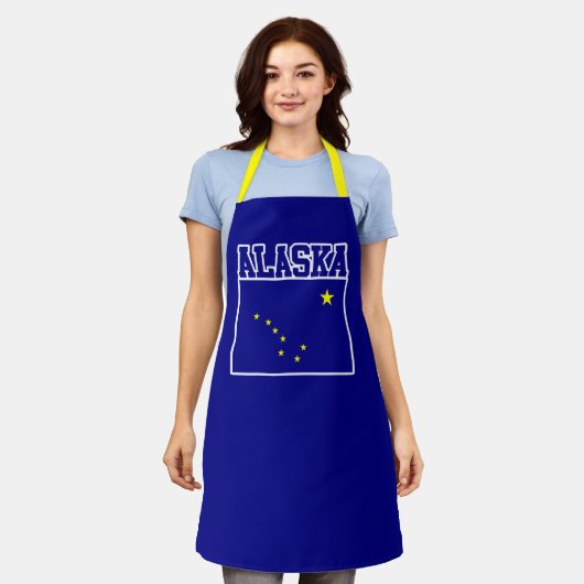 Alaska Staatsvlag Schort (Gedragen)