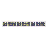 Alaska staatsvlag typografie ontwerp grosgrain lint (Voorkant)
