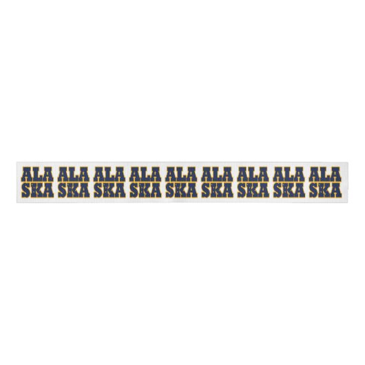 Alaska staatsvlag typografie ontwerp grosgrain lint (Voorkant)