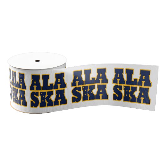 Alaska staatsvlag typografie ontwerp grosgrain lint (Spoel)