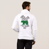 Alaska State Bears 1957 Retro Wit Ontwerp Hoodie (Achterkant volledig)