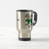 Alaska State Bears 1957 Retro Zwart Design Reisbeker (Voorkant rechts)