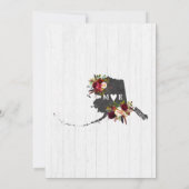 Alaska State Bestemming Bruids Douche Uitnodiging (Achterkant)