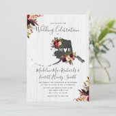 Alaska State Bestemming Uitnodiging voor bruiloft (Staand voorkant)