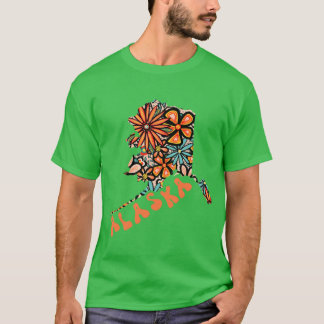 Alaska State Design Artist Designed Illustration F T-shirt