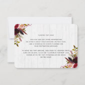 Alaska State Destination Rustic Wedding Details Kaart (Achterkant)