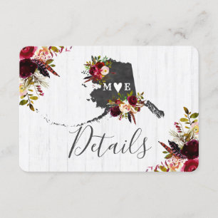 Alaska State Destination Rustic Wedding Details Kaart