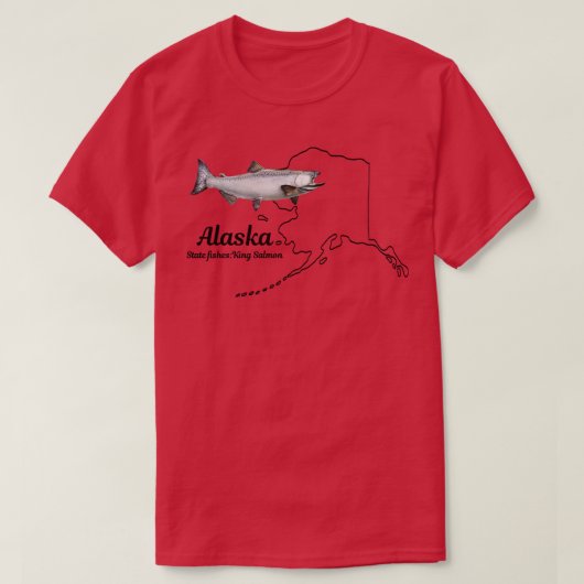 Alaska State Fish King Salmon T-shirt (Design voorkant)