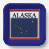 Alaska State Flag 9" Papieren Bordje (Voorkant)
