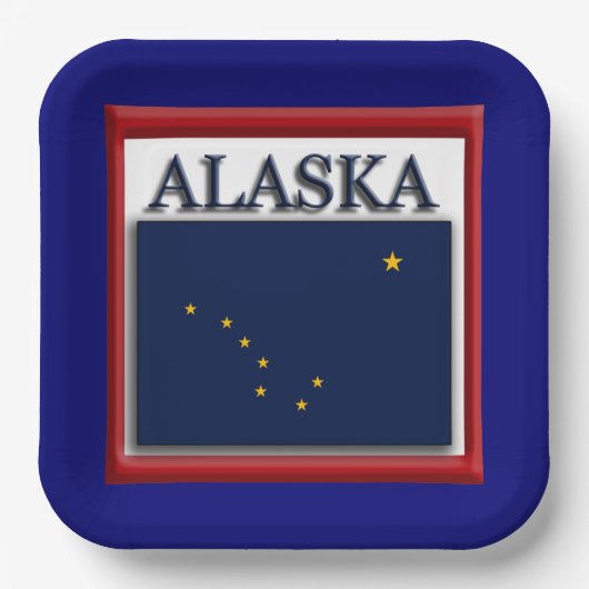 Alaska State Flag 9" Papieren Bordje (Voorkant)