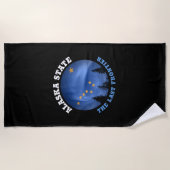 ALASKA STATE FLAG BEACH TOWEL STRANDLAKEN (Voorkant)