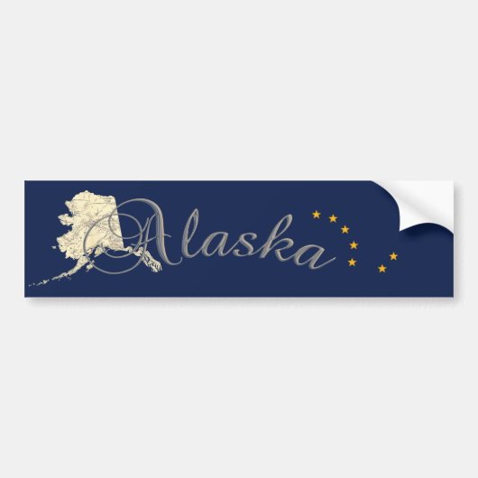 Alaska State Flag Bumpersticker (Voorkant)