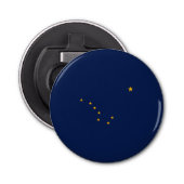 Alaska State Flag Design Button Flesopener (Voorkant)