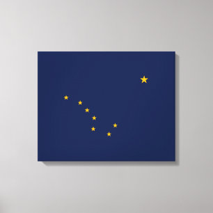 Alaska State Flag Design Canvas Afdruk