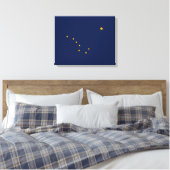 Alaska State Flag Design Canvas Afdruk (Insitu (Slaapkamer))