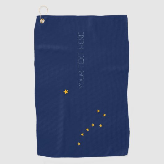 Alaska State Flag Design Jouw tekst op een Golfhanddoek (Voorkant)