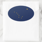 Alaska State Flag Design Ovale Sticker (Tas)