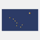 Alaska State Flag Design Rechthoekige Sticker (Voorkant)