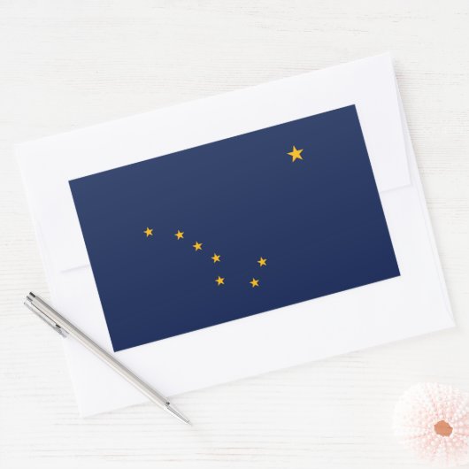 Alaska State Flag Design Rechthoekige Sticker (Envelop)