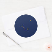 Alaska State Flag Design Ronde Sticker (Envelop)