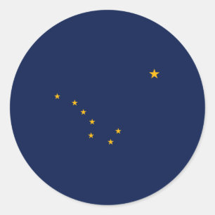 Alaska State Flag Design Ronde Sticker