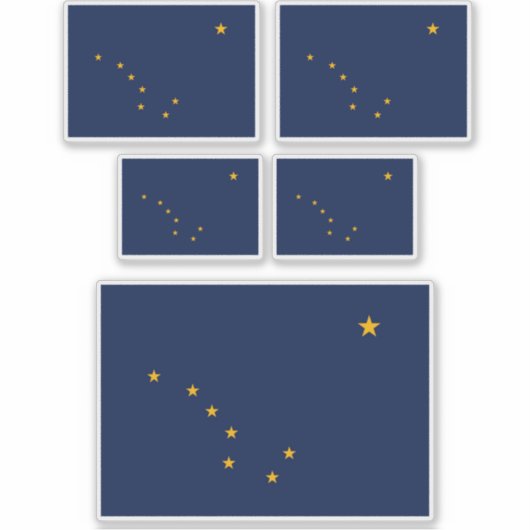 Alaska State Flag Design Sticker (Voorkant)