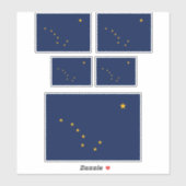 Alaska State Flag Design Sticker (Vel)