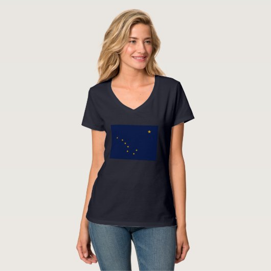 Alaska State Flag Design T-shirt (Voorkant volledig)