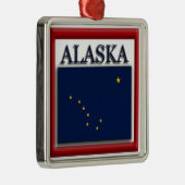 Alaska State Flag Kerstversiering Metalen Ornament (Rechts)