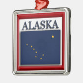 Alaska State Flag Kerstversiering Metalen Ornament (Links)