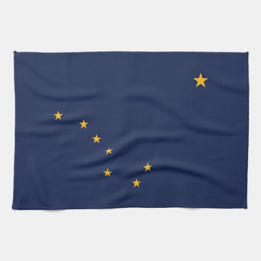 Alaska State Flag Kitchen Towel Theedoek (Horizontaal)