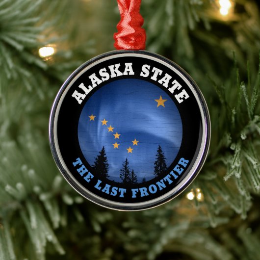 ALASKA STATE FLAG METALEN ORNAMENT (Boom)