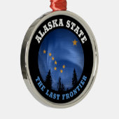 ALASKA STATE FLAG METALEN ORNAMENT (Rechts)