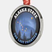 ALASKA STATE FLAG METALEN ORNAMENT (Links)