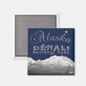 Alaska State Flag Mt McKinley Magnet (Voorkant / Achterkant)