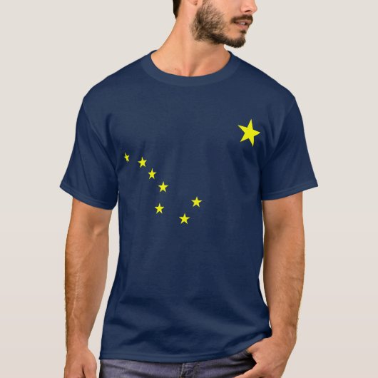 Alaska State Flag Navy T-Shirt (Voorkant)