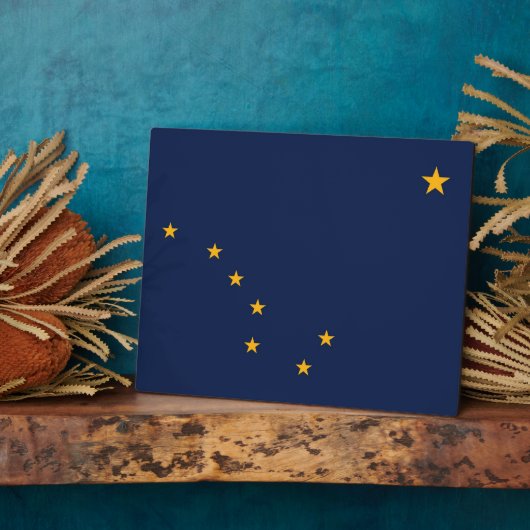 Alaska State Flag Plaque Fotoplaat (Zijkant)