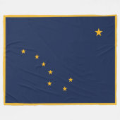 Alaska State Flag Print Patriot Fleece Deken (Voorkant (Horizontaal))
