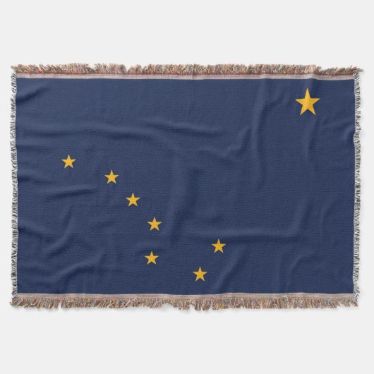 Alaska State Flag Print Patriottisch Deken (Voorkant)