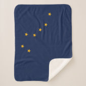 Alaska State Flag Print Patriottisch Sherpa Deken (Voorkant)